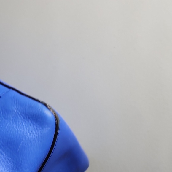 Rebecca Minkoff Bowery Leather Tote bag Electric Blue with Black Hardware purse - Picture 13 of 16